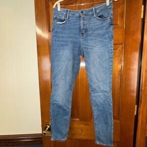 Old Navy - Women 12 Long Jeans Rockstar Denim Super Skinny High Rise Medium Wash